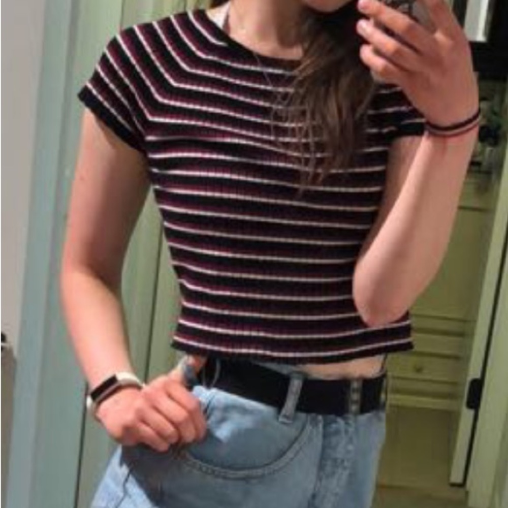 Striped crop top